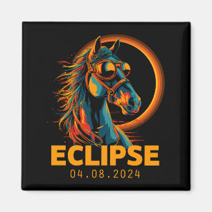 Funny Shirt Solar Eclipse Horse Eclipse Glasses Magnet