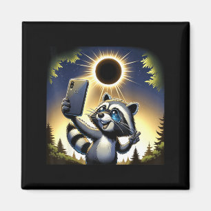 Funny Shirt Solar Eclipse Racoon April 8 Magnet