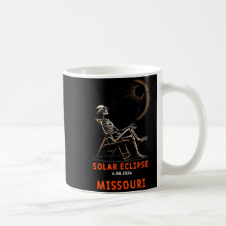 Funny Shirt Solar Eclipse Skeleton Missouri Souven Coffee Mug