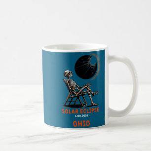 Funny Shirt Solar Eclipse Skeleton Ohio Souvenir Coffee Mug