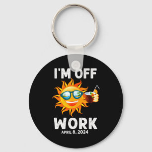 Funny Shirt Solar Eclipse Sun Off Work Key Ring