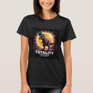 Funny Shirt Solar Totality August 12 Dinosaur