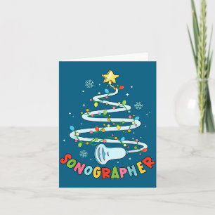 Funny Shirt Sonographer Christmas Tree Ultrasound Card