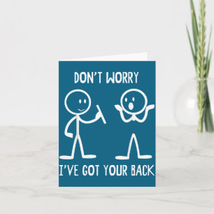 Funny Shirt Stick Figures Back Novelty Sarcastic Card