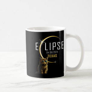 Funny Shirt Texas Total Solar Eclipse Cat Coffee Mug