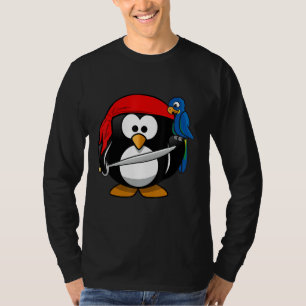 Funny Shirt with Pirate Penguin Animal Comic Carto