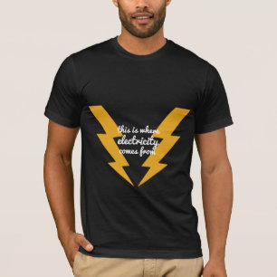Funny Shirts Electricity source Brilliant Flash