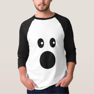 Funny Shocked Face Emoji Minimal Cartoon T-Shirt