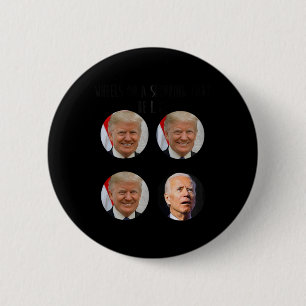 Funny Shopping Cart Trump Biden Election Meme Vote 6 Cm Round Badge