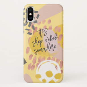 Funny Shopping Quote Modern Colourful Pattern iPhone X Case