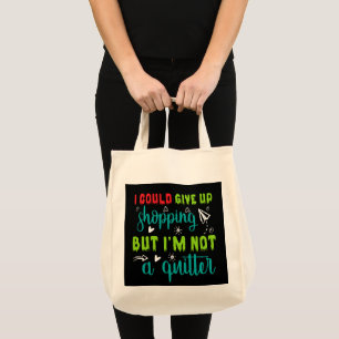 Funny shopping word art  tote bag