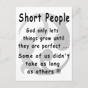 Funny Short People Revenge. Postcard