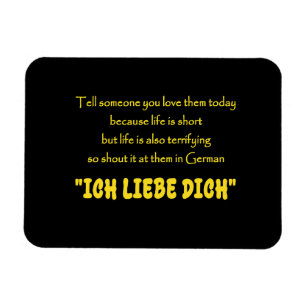 Funny Shout Your Love in German Magnet