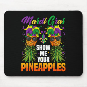 Funny Show Me Your Pineapples Jester Hat Swingers Mouse Pad