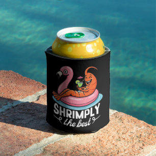 Funny Shrimp Beach Vacation Seafood Summer Pool Can Cooler