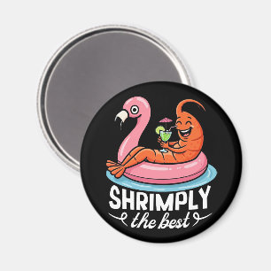 Funny Shrimp Beach Vacation Seafood Summer Pool Magnet
