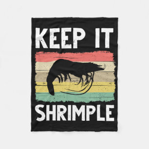 Funny Shrimp Gift For Men Women Cool Fishing Prawn Fleece Blanket