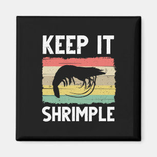 Funny Shrimp Gift For Men Women Cool Fishing Prawn Magnet