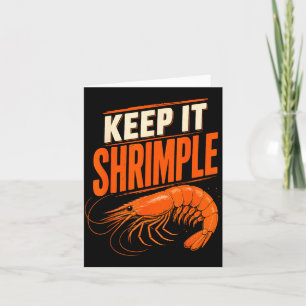 Funny shrimps cajun seafood card