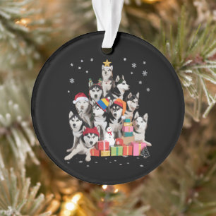 Funny Siberian Husky Christmas Tree Pet Dog Lover  Ornament