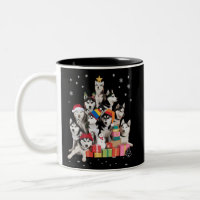 Funny Siberian Husky Christmas Tree Pet Dog Lover