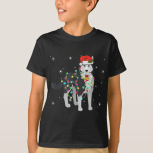 Funny Siberian Husky Dog Christmas Lights Puppy Do T-Shirt