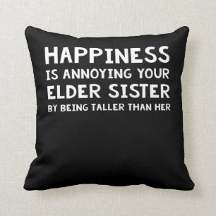 Funny Sibling Gift For Little Brother Lil Sister D Cushion