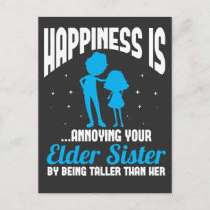 Funny Sibling Little Brother Lil Sister Postcard