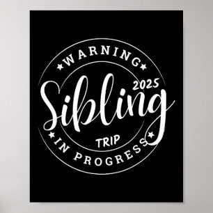 Funny Sibling Trip 2025 Family Matching Girls Sist Poster
