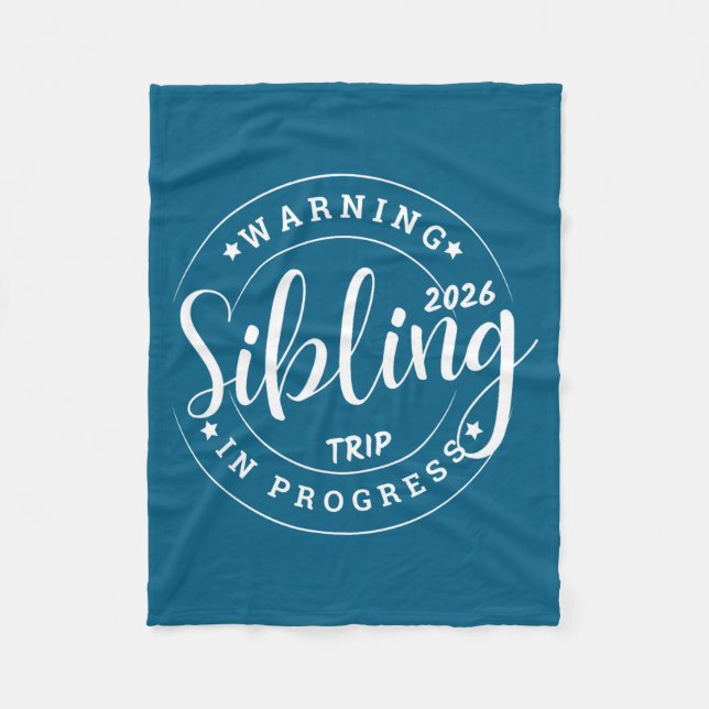 Funny Sibling Trip 2026 Family Matching Girls Sist Fleece Blanket (Front)
