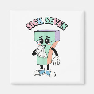 Funny Sick Seven 67 Kawaii Six Seven Cute For Kids Magnet