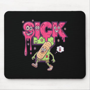 Funny Sick Seven Meme Tee Six Seven Fun Wordplay D Mouse Pad