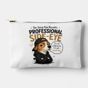 Funny Side-Eye Dog - "I'm Not Judging You" Accessory Pouch