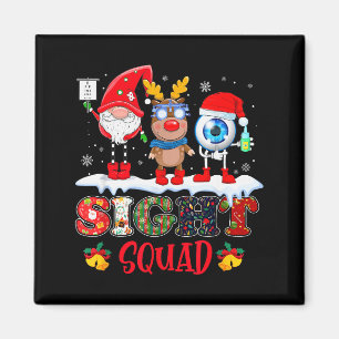 Funny Sight Squad Gnome Reindeer Santa Christmas O Magnet