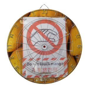 Funny Sign 'Do not touch mango' Dartboard