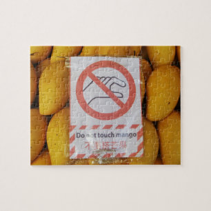 Funny Sign 'Do not touch mango' Jigsaw Puzzle