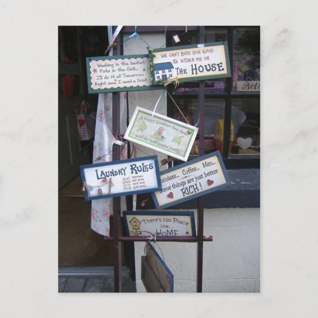 Funny signs postcard (Front)