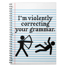 Funny "Silently Correcting Your Grammar" Spoof Notebook