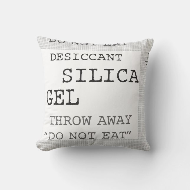 Funny Silica Gel Dessicant Joke Pillow (Front)