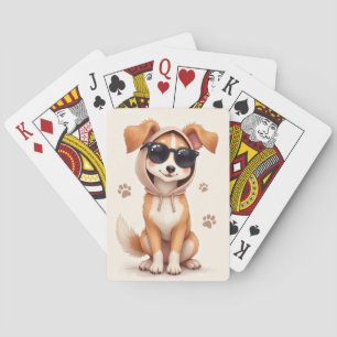 Funny Silken Windhound Kawaii Dog Playing Cards