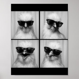 Funny Silkie Chicken Lover Cute Farm Animal Photo Poster
