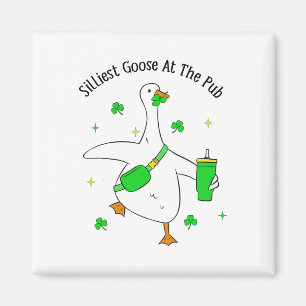 Funny Silliest Goose At The Pub Animal Goose St Pa Magnet