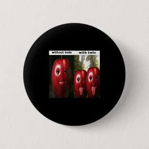 Funny Silly Ai Apple Gen Z Meme Brainrot Humour Tw 6 Cm Round Badge