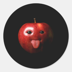 Funny Silly Ai Gen Z Meme Brainrot Humor Tongue Ou Classic Round Sticker