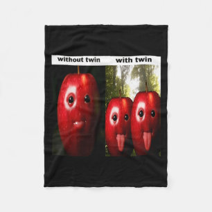 Funny Silly Ai Gen Z Meme Brainrot Humor Twins Bro Fleece Blanket