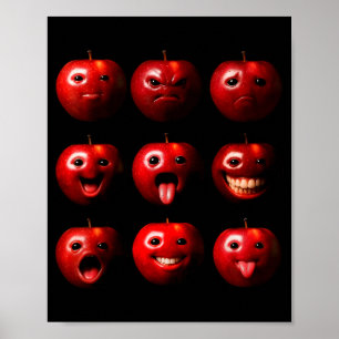 Funny Silly Ai Gen Z Meme Brainrot Humour Fruit Lo Poster