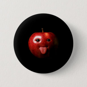 Funny Silly Ai Gen Z Meme Brainrot Humour Tongue O 6 Cm Round Badge