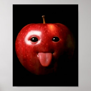 Funny Silly Ai Gen Z Meme Brainrot Humour Tongue O Poster