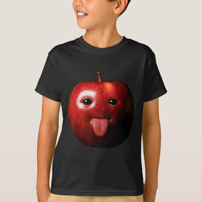 Funny Silly Ai Gen Z Meme Brainrot Humour Tongue O T-Shirt (Front)