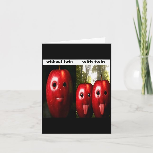 Funny Silly Ai Gen Z Meme Brainrot Humour Twins Br Card (Front)